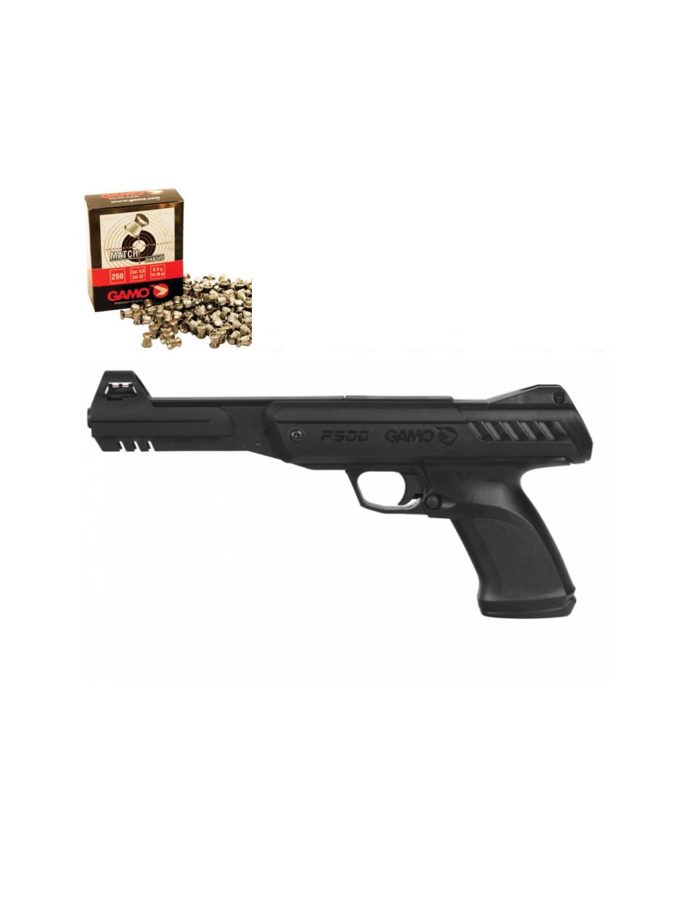 Pistola GAMO P900 IGT Gunset con tragabalines, dianas y balines